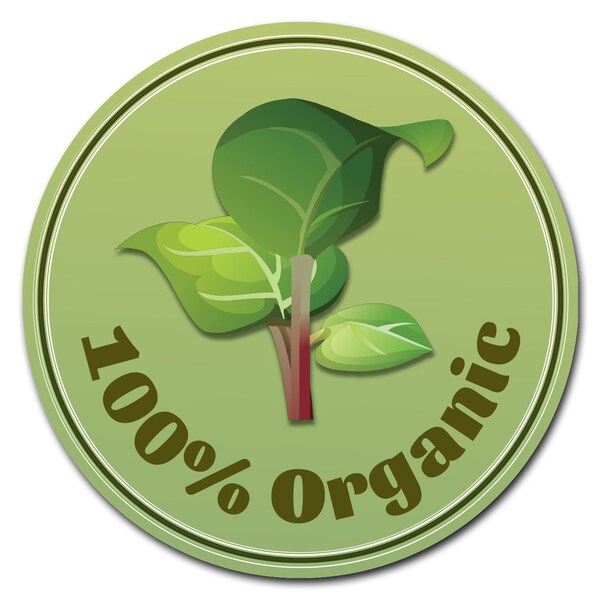 Corrugated Plastic W/ Stakes 24in Circular-Farmers Market 100% Organic, C-24-CIR-WS-100% Organic